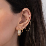 14k Gold Medium Huggie Earrings Hoops & Huggies Zoe Lev Jewelry