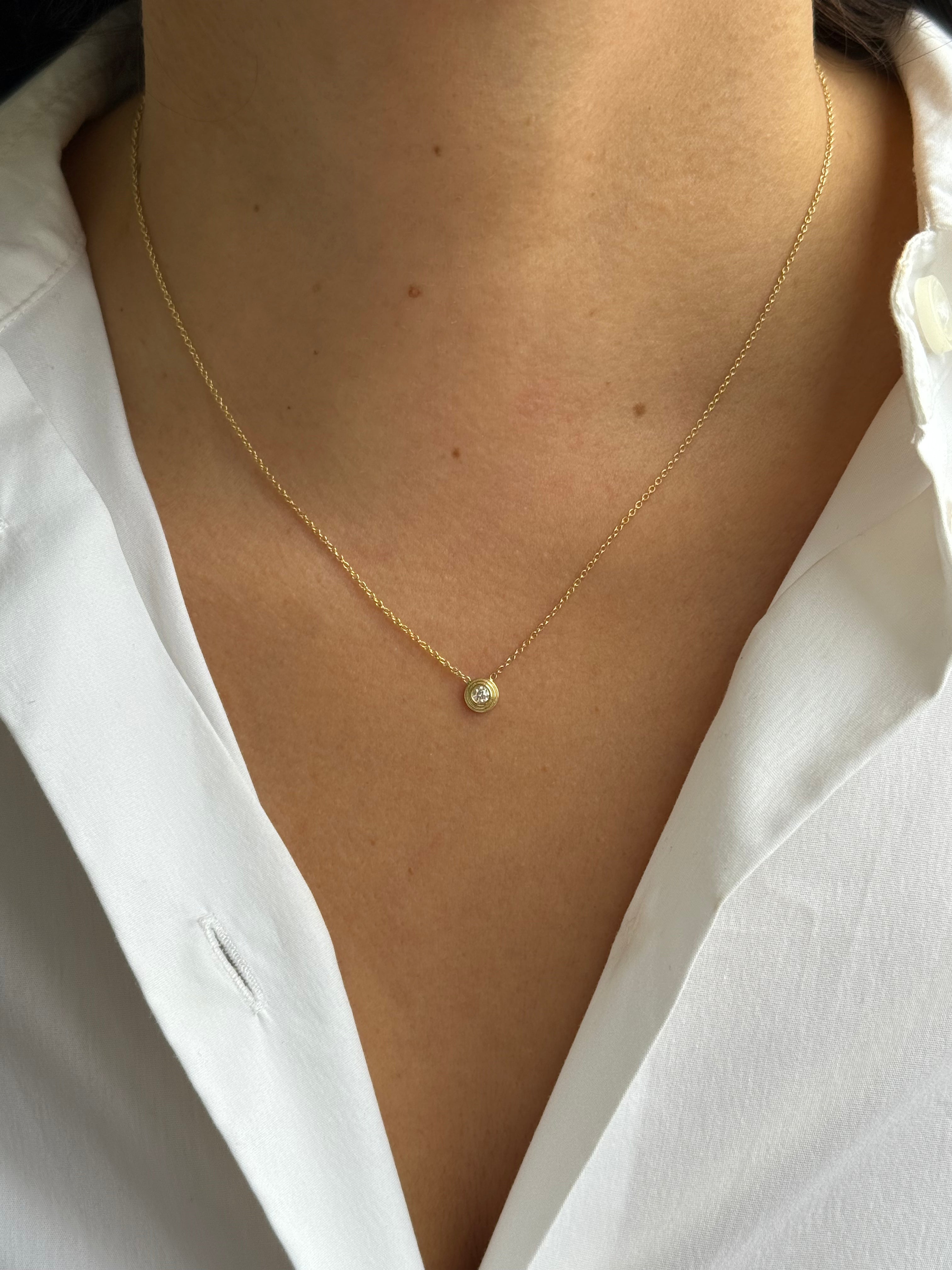 14k Gold Triple Birthstone Bezel Necklace Personalized Zoe Lev Jewelry