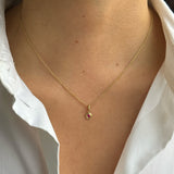 14k Gold Triple Birthstone Bezel Pendant Personalized Zoe Lev Jewelry