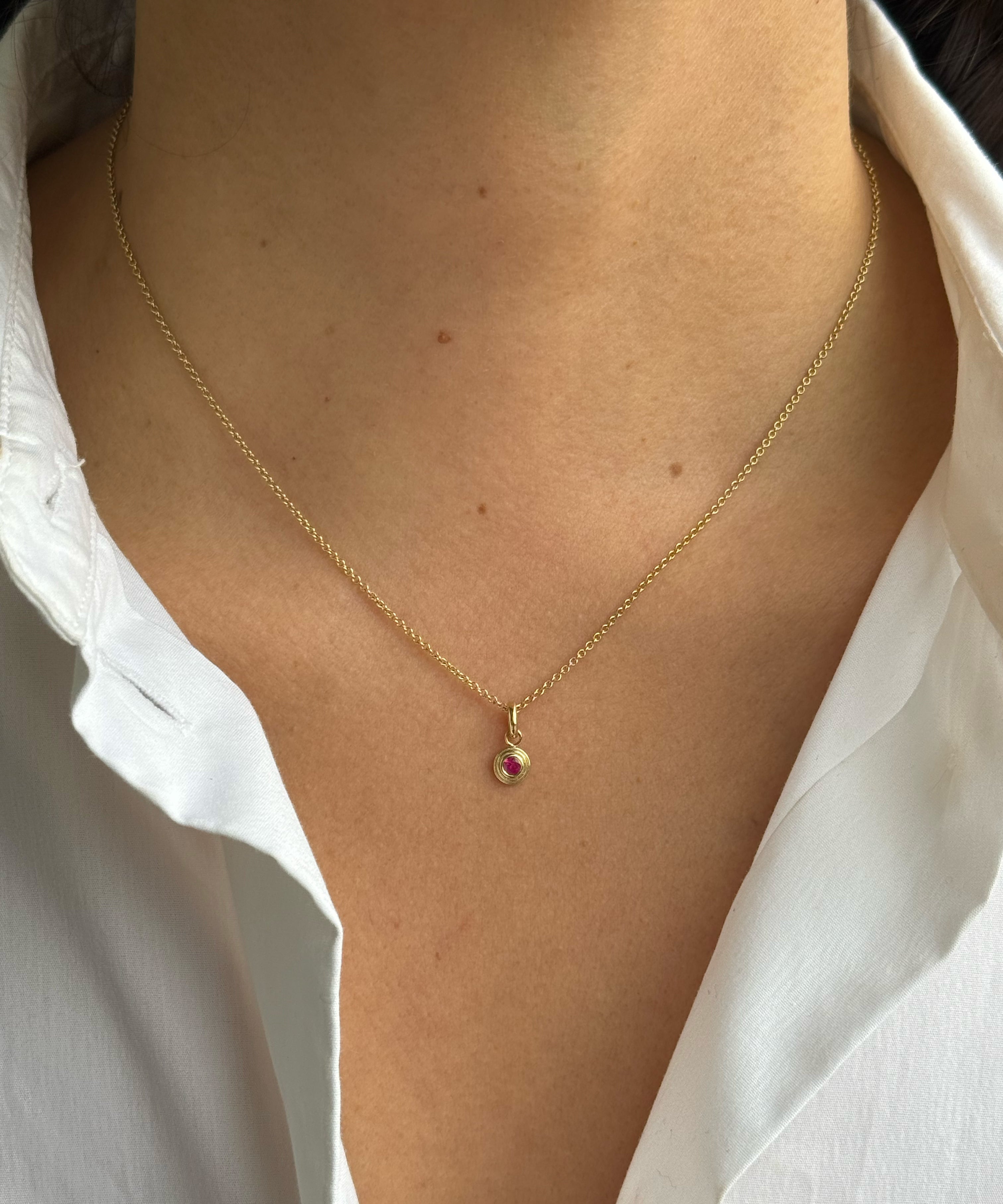 14k Gold Triple Birthstone Bezel Pendant Personalized Zoe Lev Jewelry