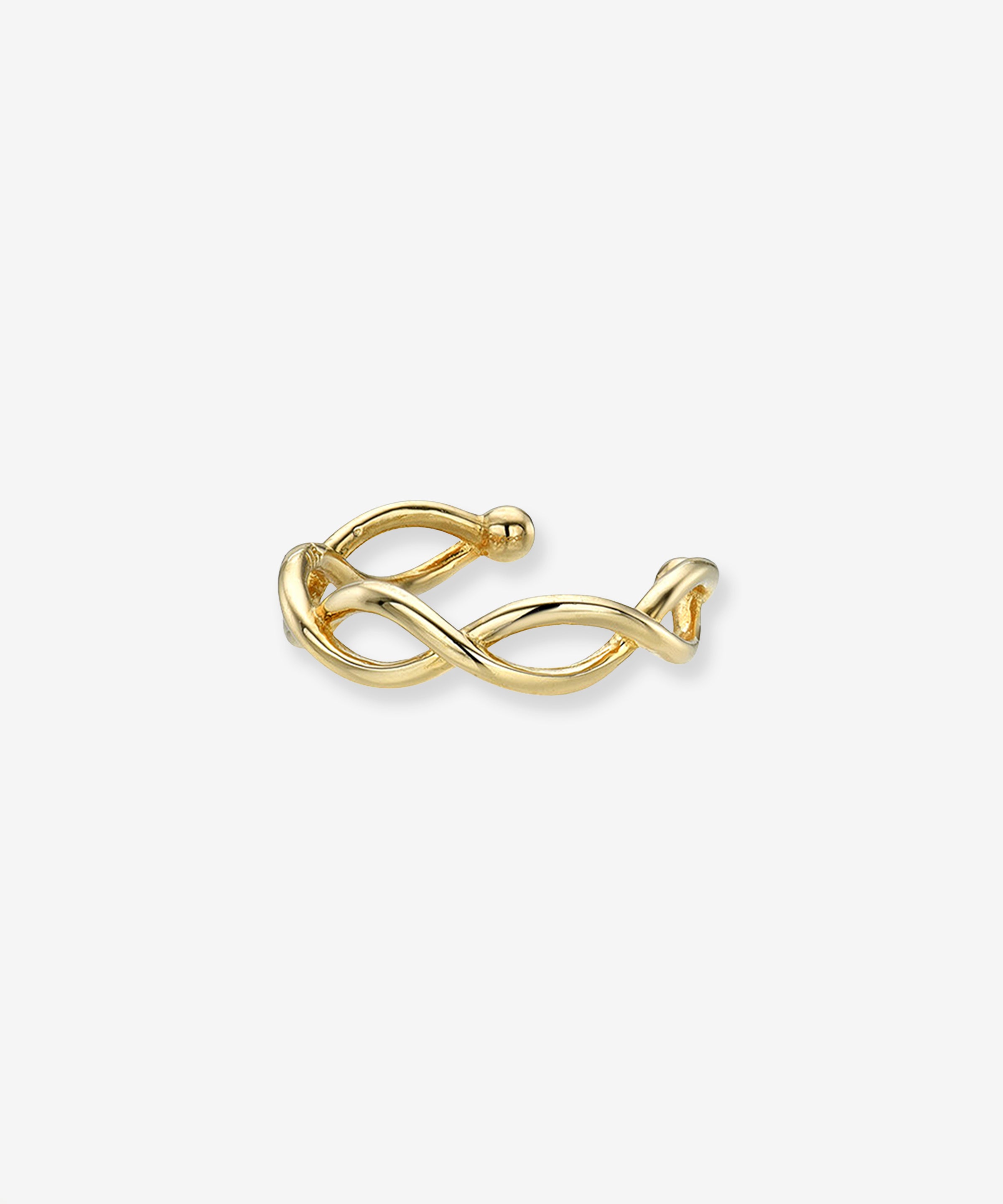 14k Gold Twist Ear Cuff Ear Cuffs Zoe Lev Jewelry