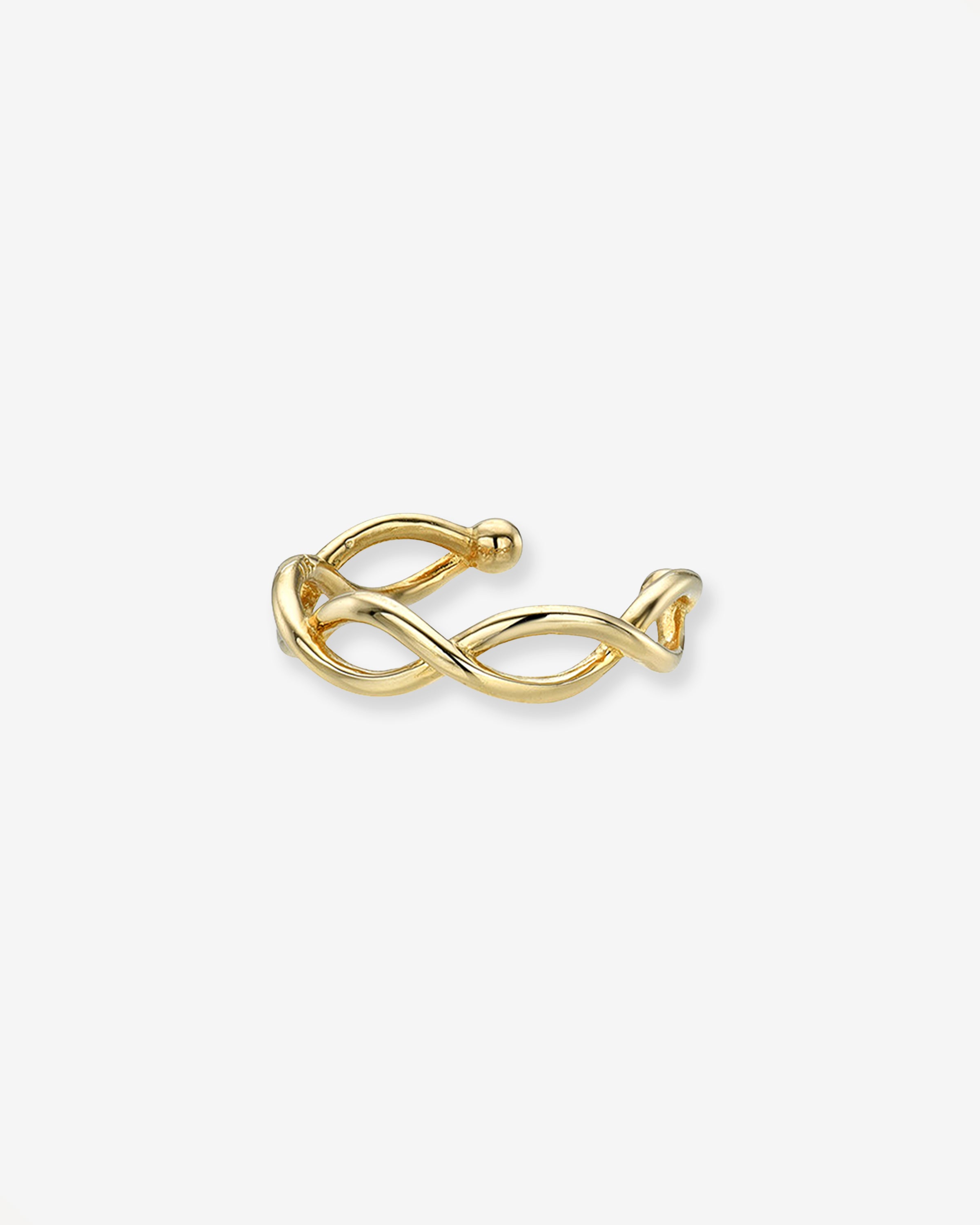 14k Gold Twist Ear Cuff Ear Cuffs Zoe Lev Jewelry