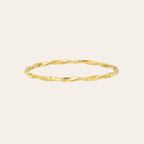 14k Thin Twisted Stacking Band - Size 7 SAMPLE SALE Zoe Lev Jewelry