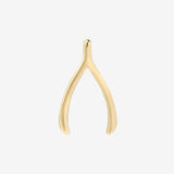 14k Gold Wishbone Pendant Zoe Lev Jewelry
