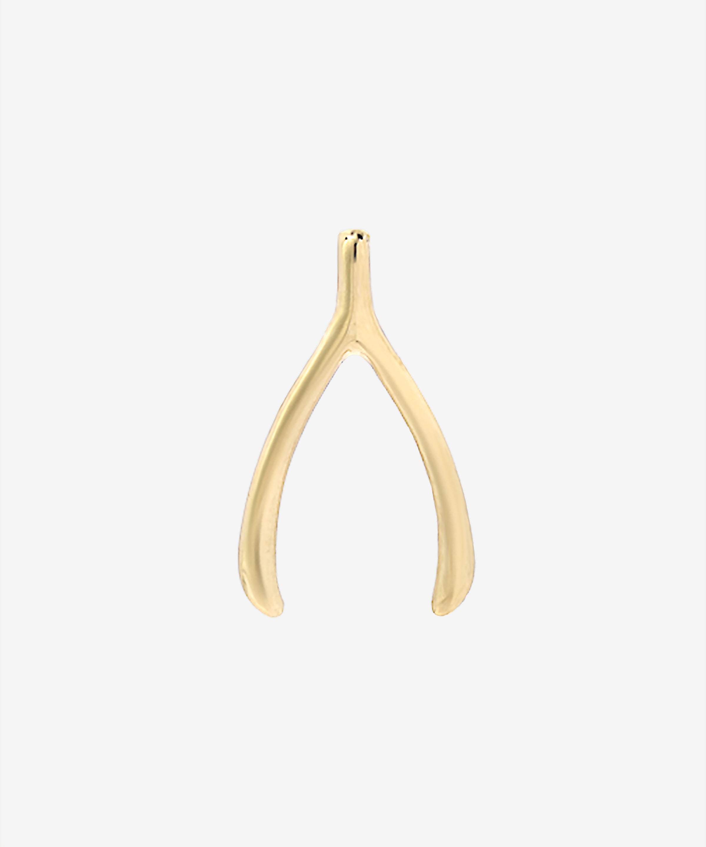 14k Gold Wishbone Pendant Zoe Lev Jewelry