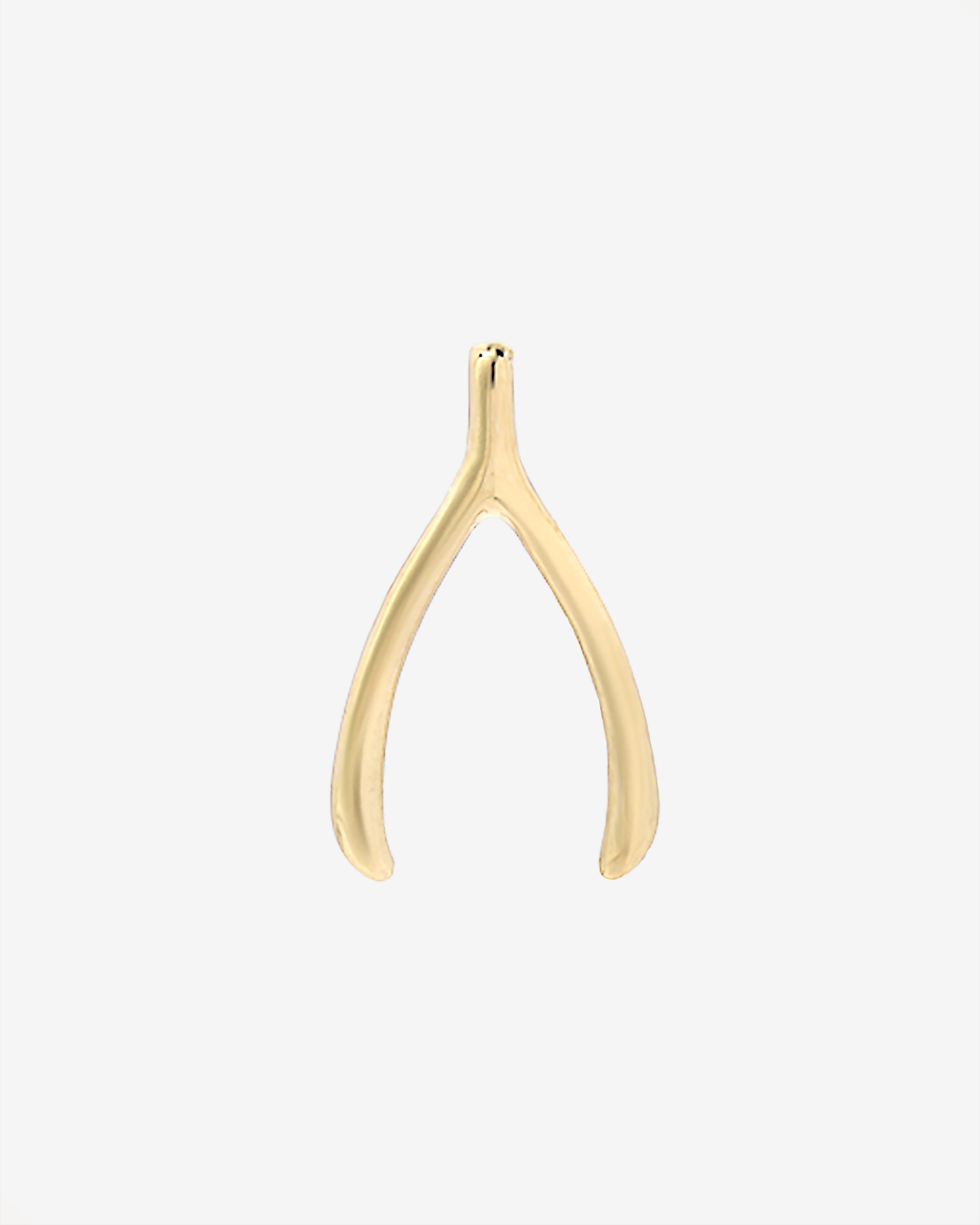 14k Gold Wishbone Pendant Zoe Lev Jewelry