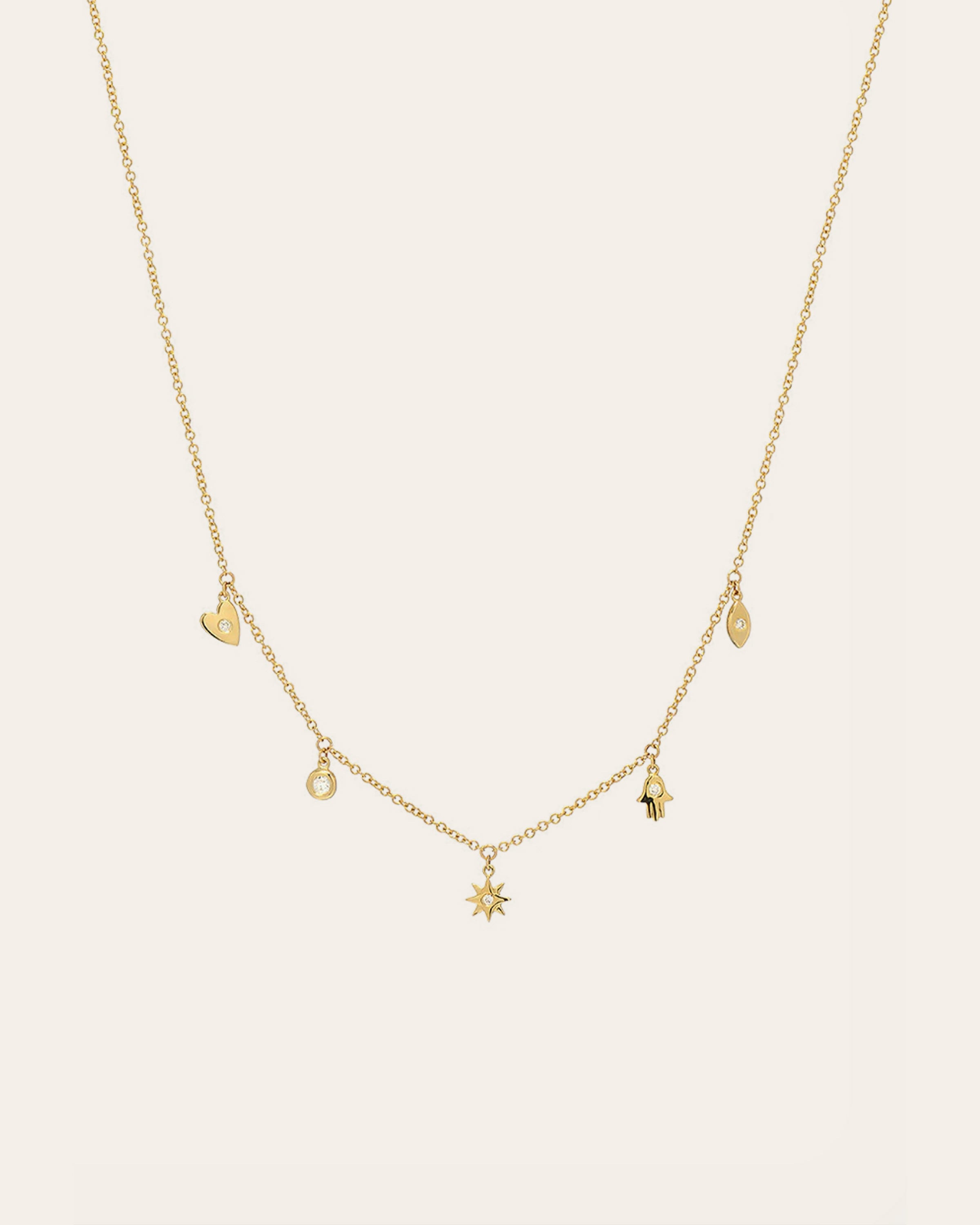 Charm Shaker Necklace - 16"-18" SAMPLE SALE Zoe Lev Jewelry