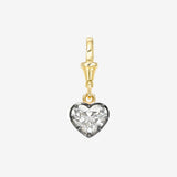 14k Lab Diamond Heart Black Rhodium Spinner Zoe Lev Jewelry