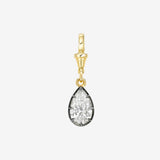 14k Lab Diamond Pear Black Rhodium Spinner Zoe Lev Jewelry