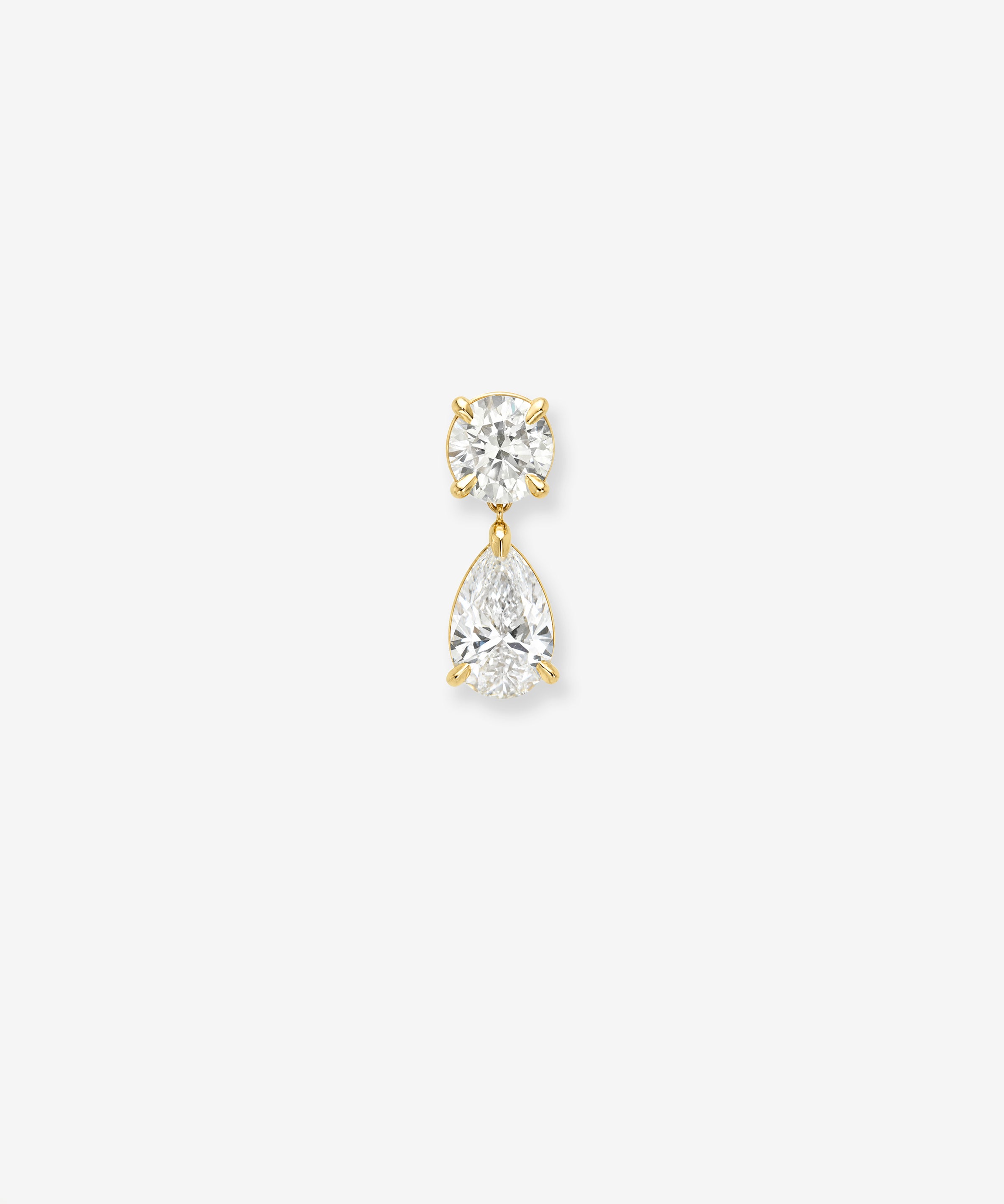 14k Lab Diamond Pear Drop Stud Earring Studs Zoe Lev Jewelry