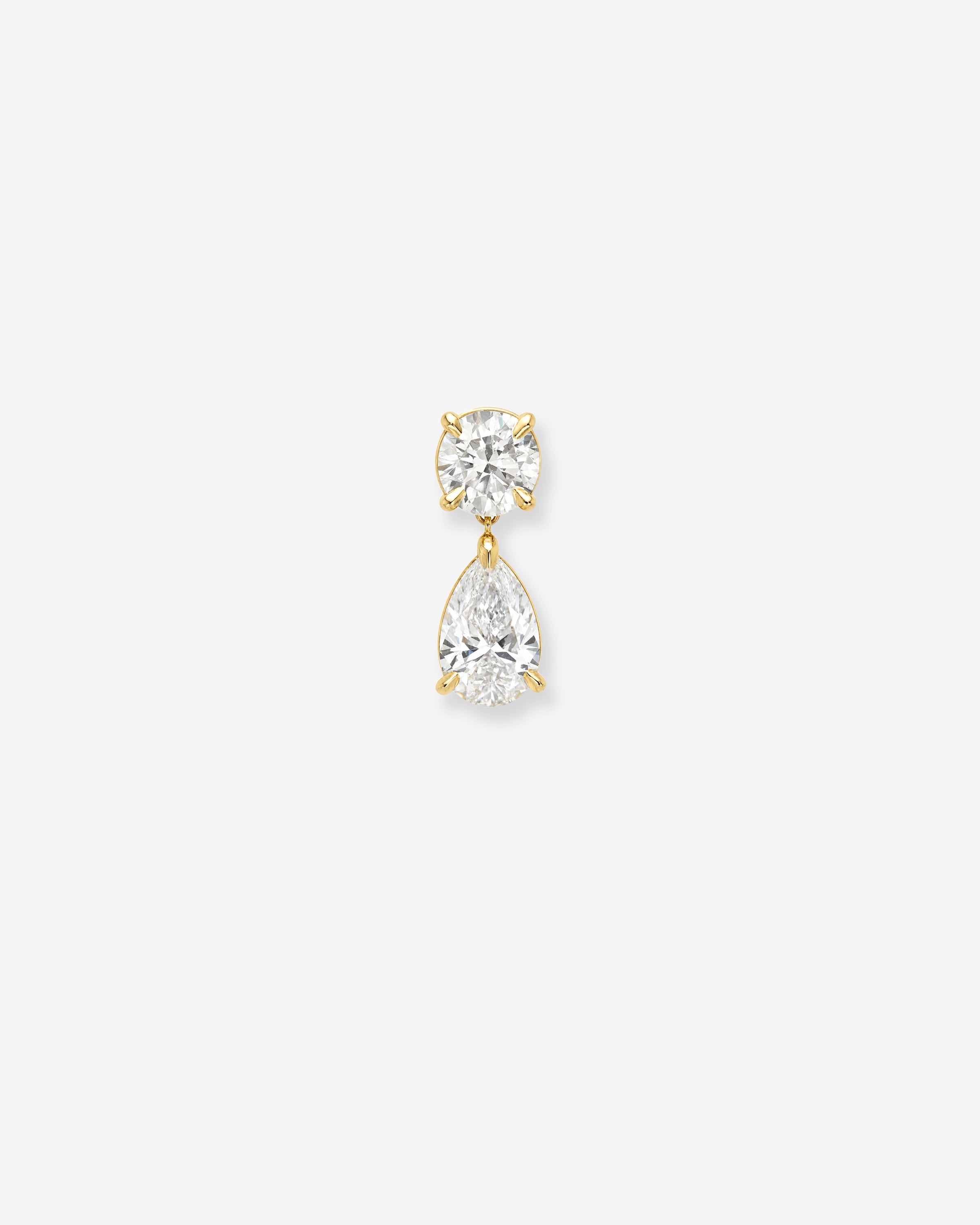 14k Lab Diamond Pear Drop Stud Earring Studs Zoe Lev Jewelry