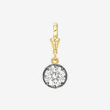 14k Lab Diamond Round Black Rhodium Spinner Zoe Lev Jewelry