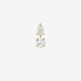 14k Lab Diamond Round Drop Stud Earring