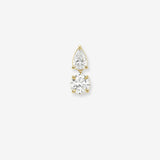 14k Lab Diamond Round Drop Stud Earring Studs Zoe Lev Jewelry