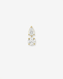 14k Lab Diamond Round Drop Stud Earring Studs Zoe Lev Jewelry