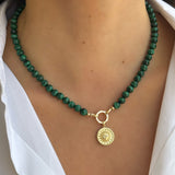 14K Large Smooth Beaded Necklace Personalized Zoe Lev Jewelry