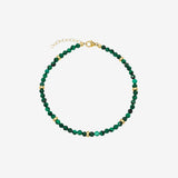 14k Malachite Segment Anklet Zoe Lev Jewelry