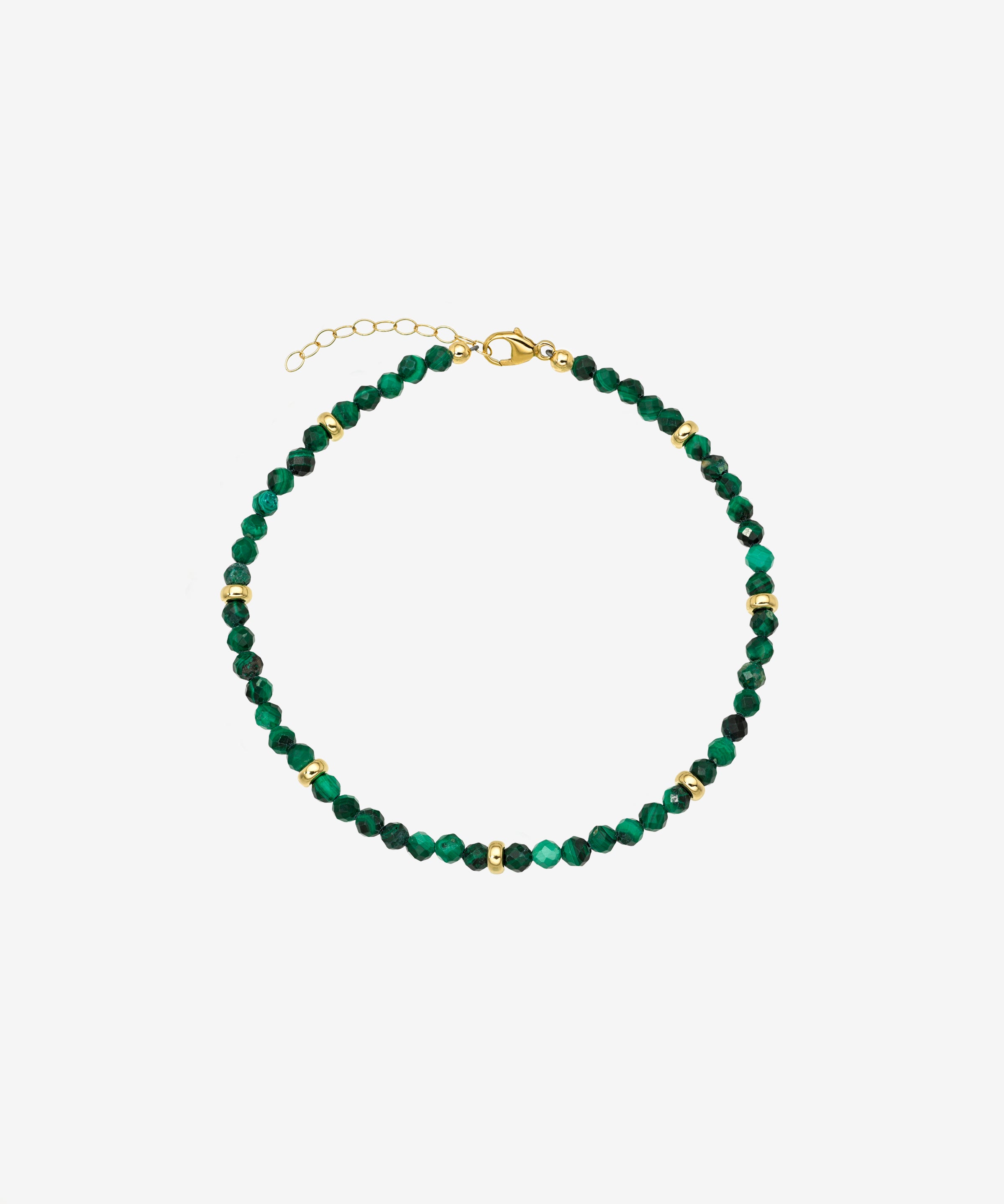 14k Malachite Segment Anklet Zoe Lev Jewelry