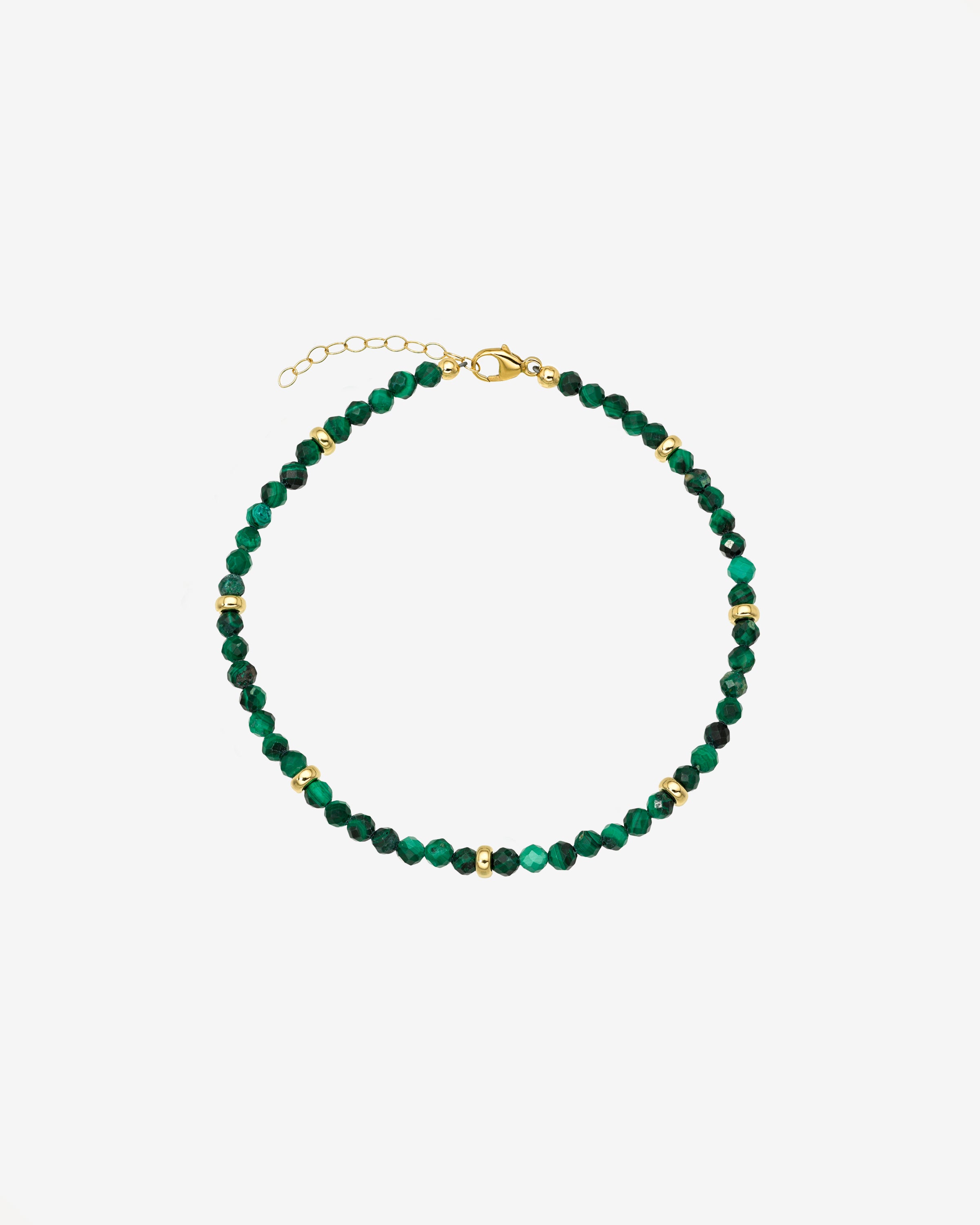 14k Malachite Segment Anklet Zoe Lev Jewelry