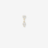 Mini Lab Diamond Marquise 3 Prong Drop Stud Earring Studs Zoe Lev Jewelry