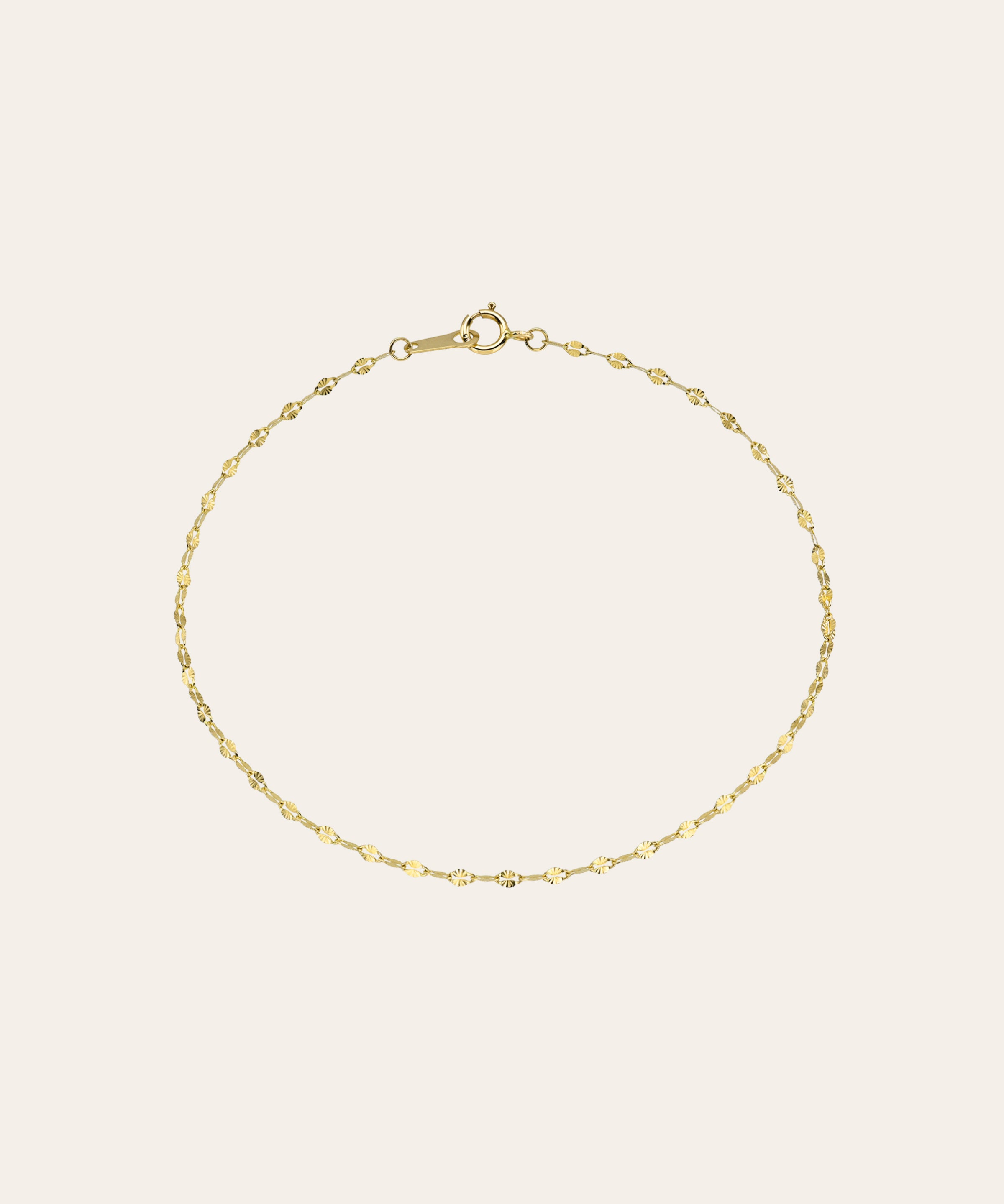 14k Gold Mini Mirror Chain Bracelet Chains Zoe Lev Jewelry