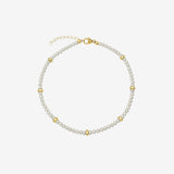 14k Pearl Segment Anklet Zoe Lev Jewelry
