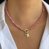 14K Large Smooth Beaded Necklace Personalized Zoe Lev Jewelry