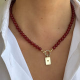 14K Large Smooth Beaded Necklace Personalized Zoe Lev Jewelry