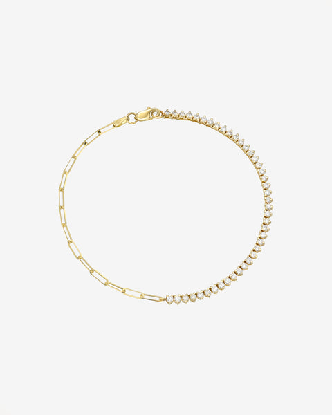 14k Split Lab Diamond Tennis Open Link Bracelet