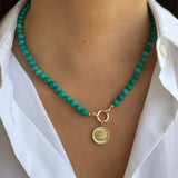 14K Large Smooth Beaded Necklace Personalized Zoe Lev Jewelry