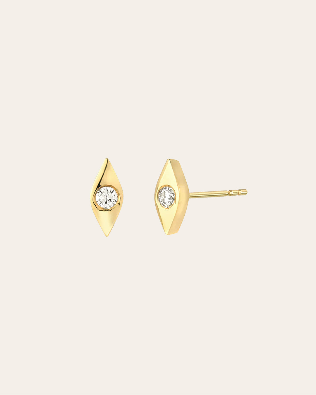 Diamond Evil Eye Stud - Single SAMPLE SALE Zoe Lev Jewelry