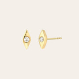 Diamond Evil Eye Stud - Single SAMPLE SALE Zoe Lev Jewelry