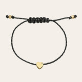 14k Gold Paracord Heart Fortune Anklet Fortune Zoe Lev Jewelry