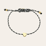 14k Gold Paracord Heart Fortune Anklet Fortune Zoe Lev Jewelry