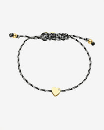 14k Gold Paracord Heart Fortune Bracelet Fortune Zoe Lev Jewelry