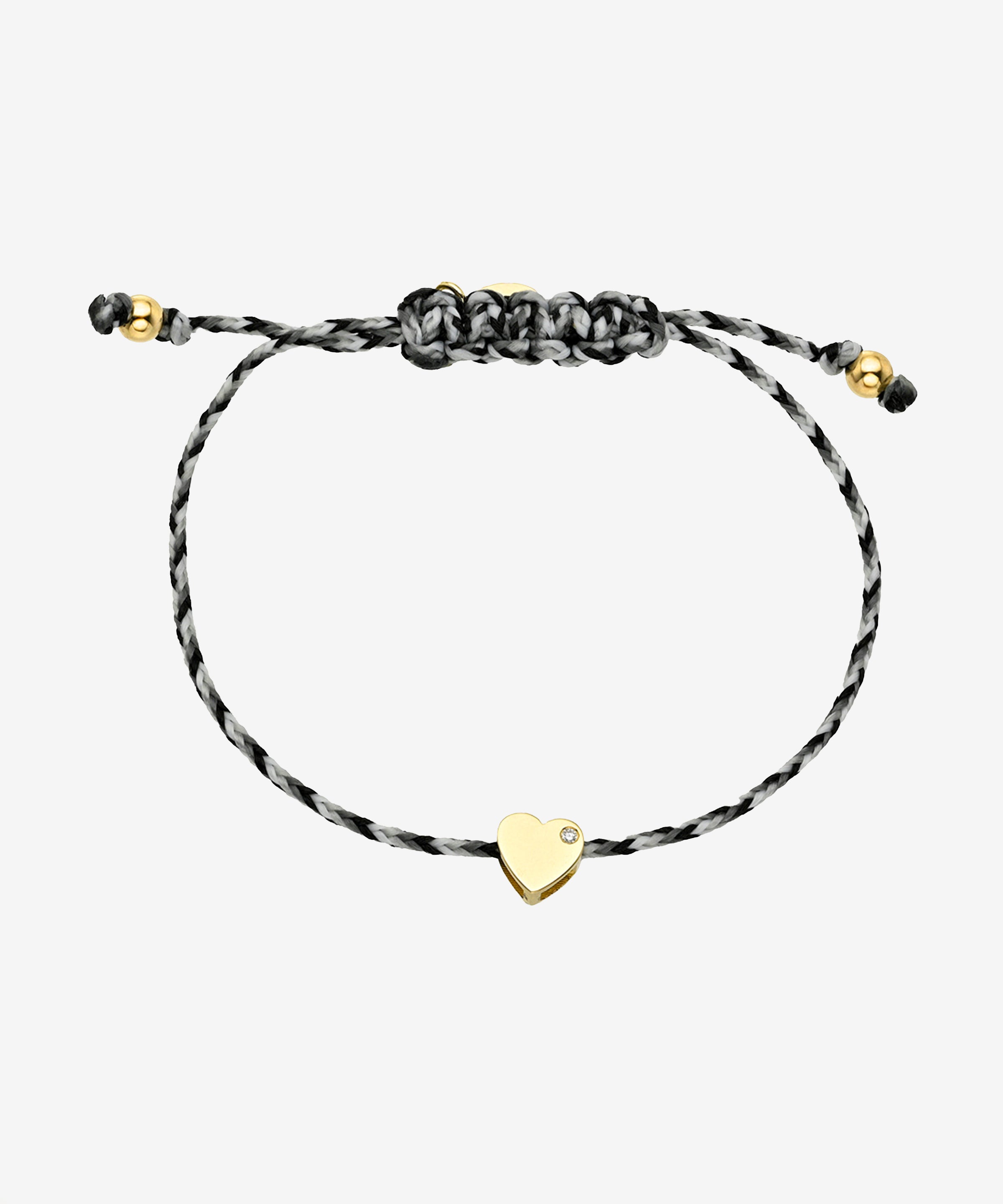 14k Gold Paracord Heart Fortune Bracelet Fortune Zoe Lev Jewelry