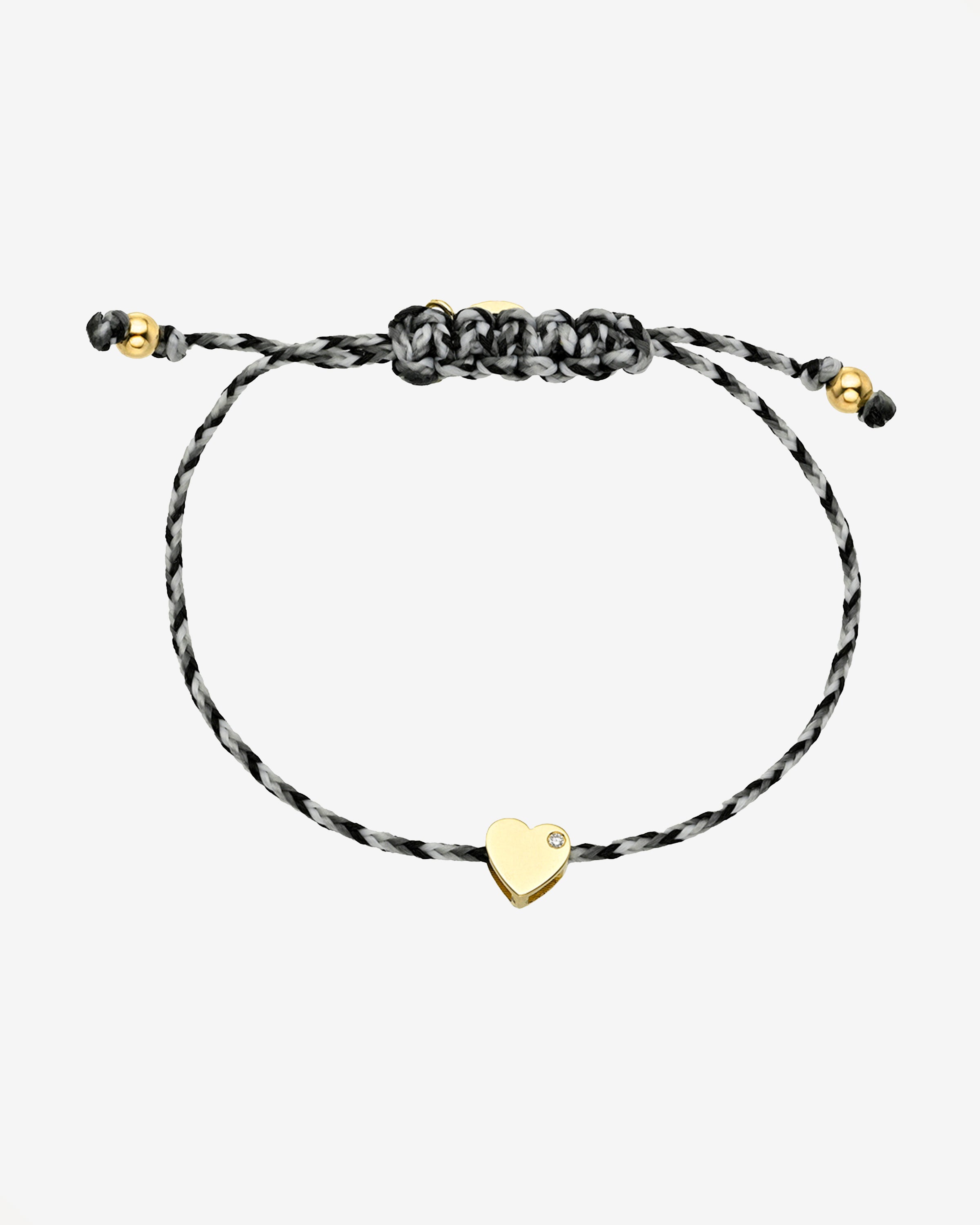 14k Gold Paracord Heart Fortune Bracelet Fortune Zoe Lev Jewelry