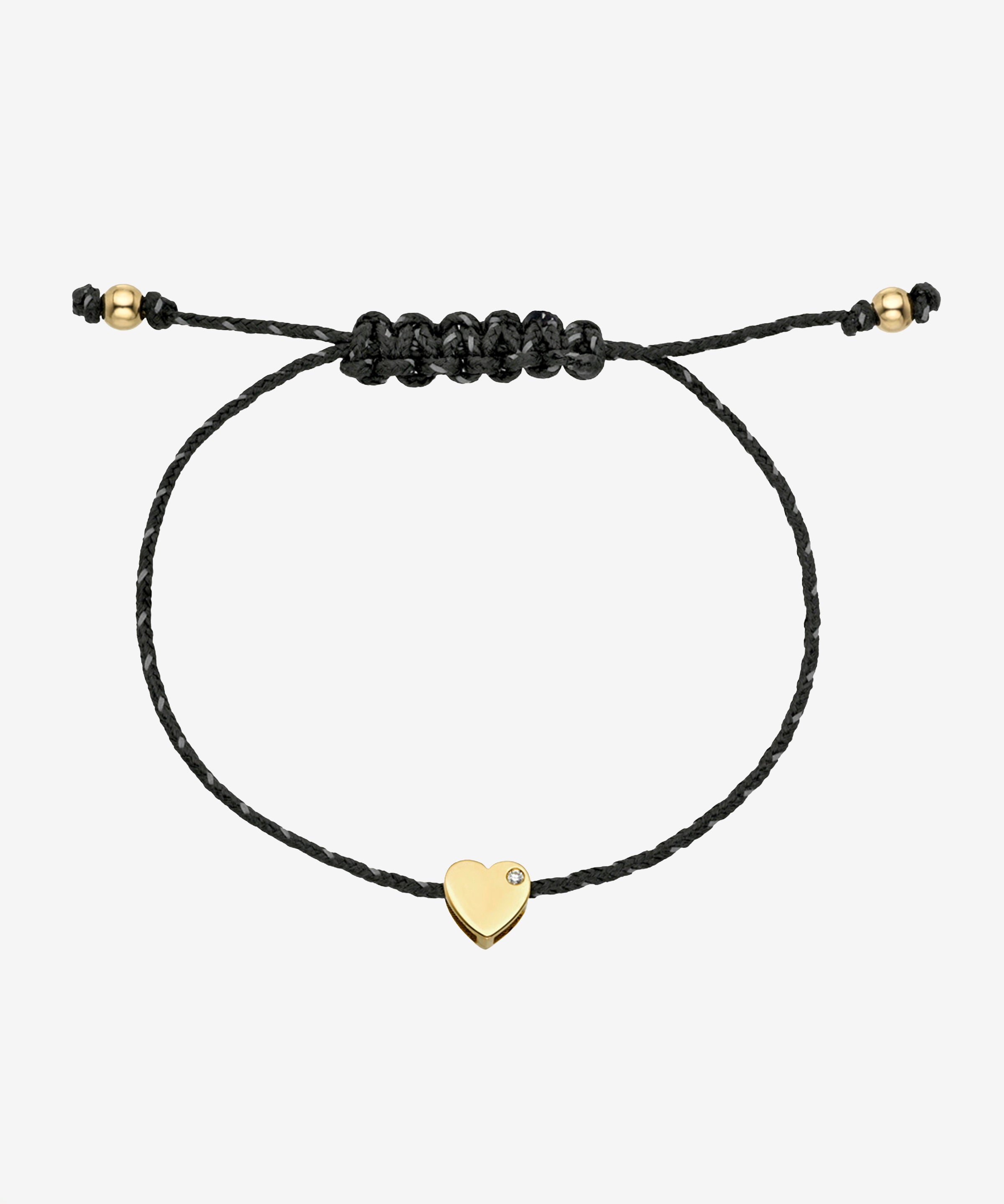14k Gold Paracord Heart Fortune Bracelet Fortune Zoe Lev Jewelry