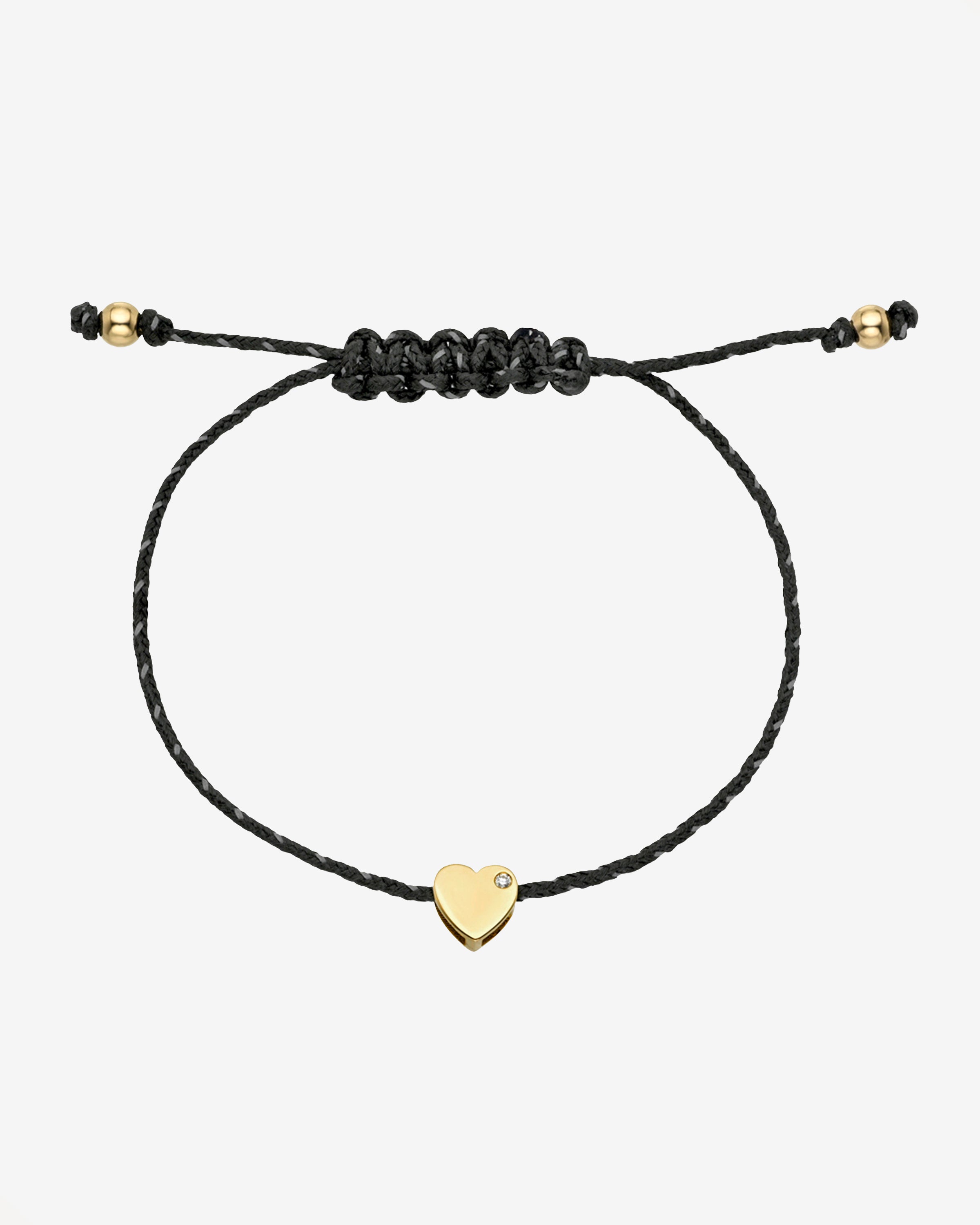 14k Gold Paracord Heart Fortune Bracelet Fortune Zoe Lev Jewelry
