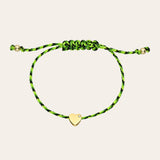 14k Gold Paracord Heart Fortune Anklet Fortune Zoe Lev Jewelry
