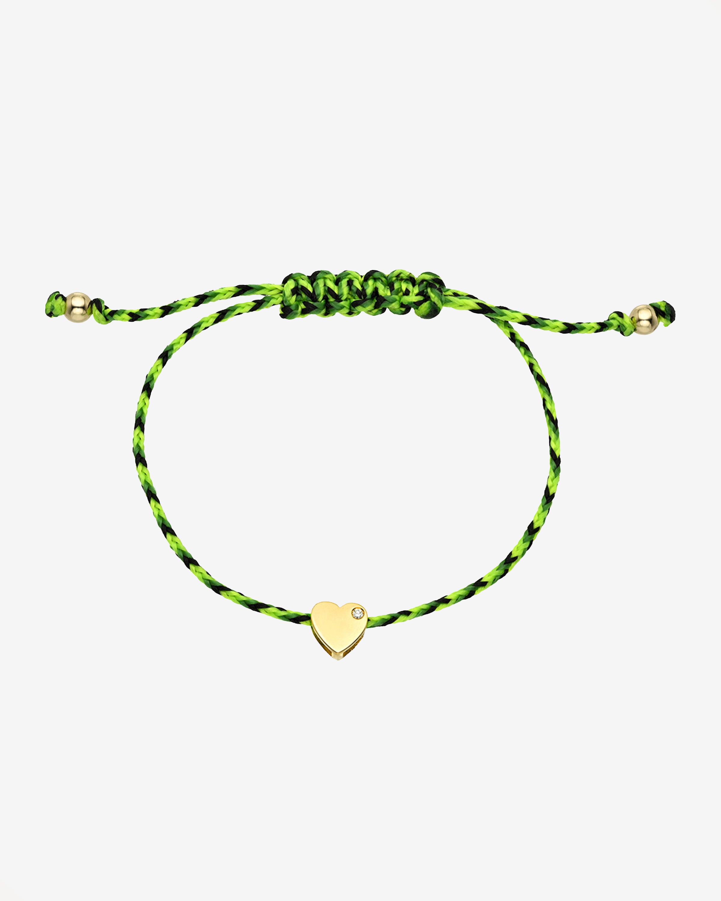 14k Gold Paracord Heart Fortune Bracelet Fortune Zoe Lev Jewelry
