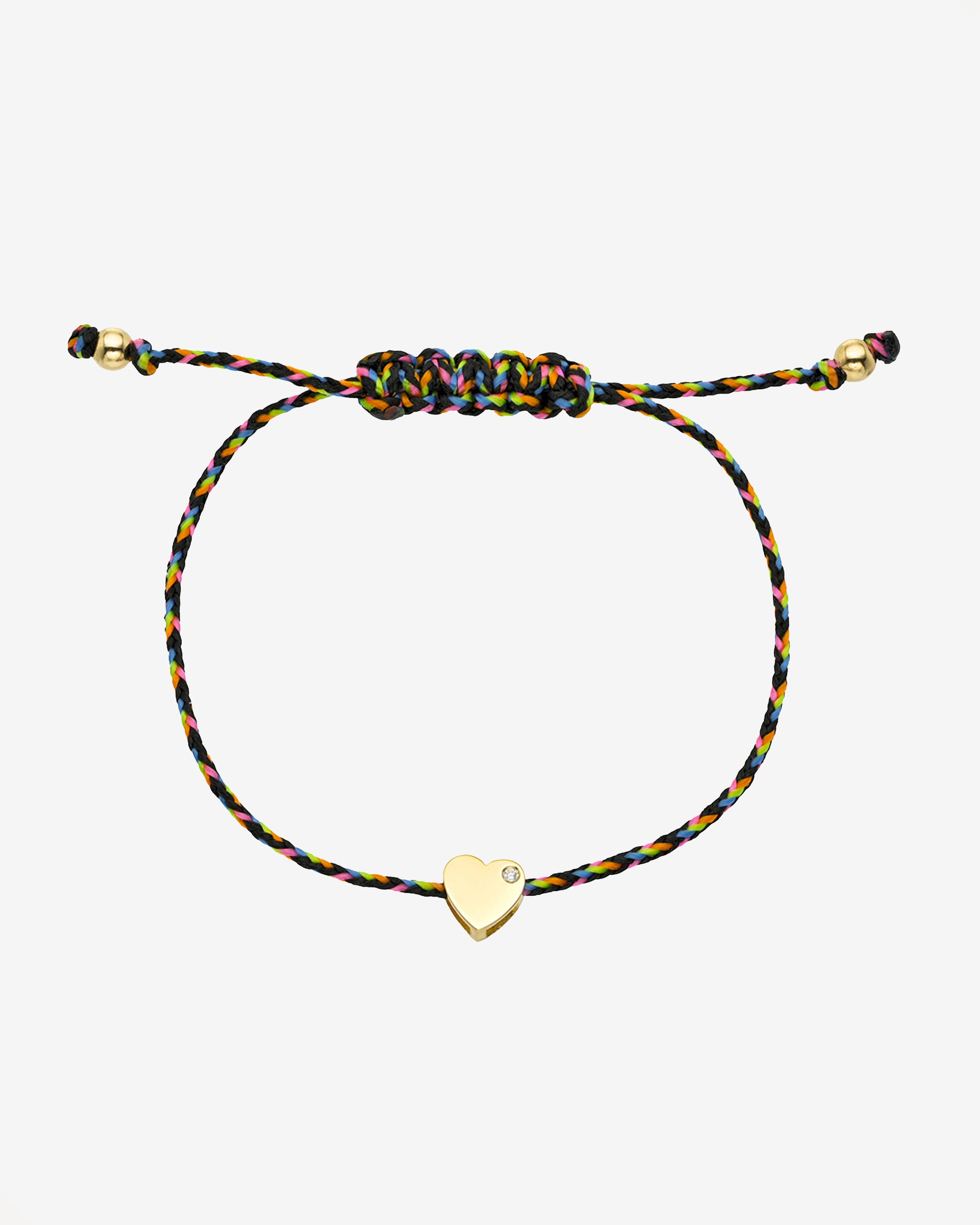 14k Gold Paracord Heart Fortune Bracelet Fortune Zoe Lev Jewelry