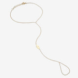 14K Gold Diamond Evil Eye Hand Chain Zoe Lev Jewelry
