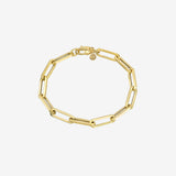 14k Gold Extra Large Paper Clip Chain Bracelet Chains Zoe Lev Jewelry