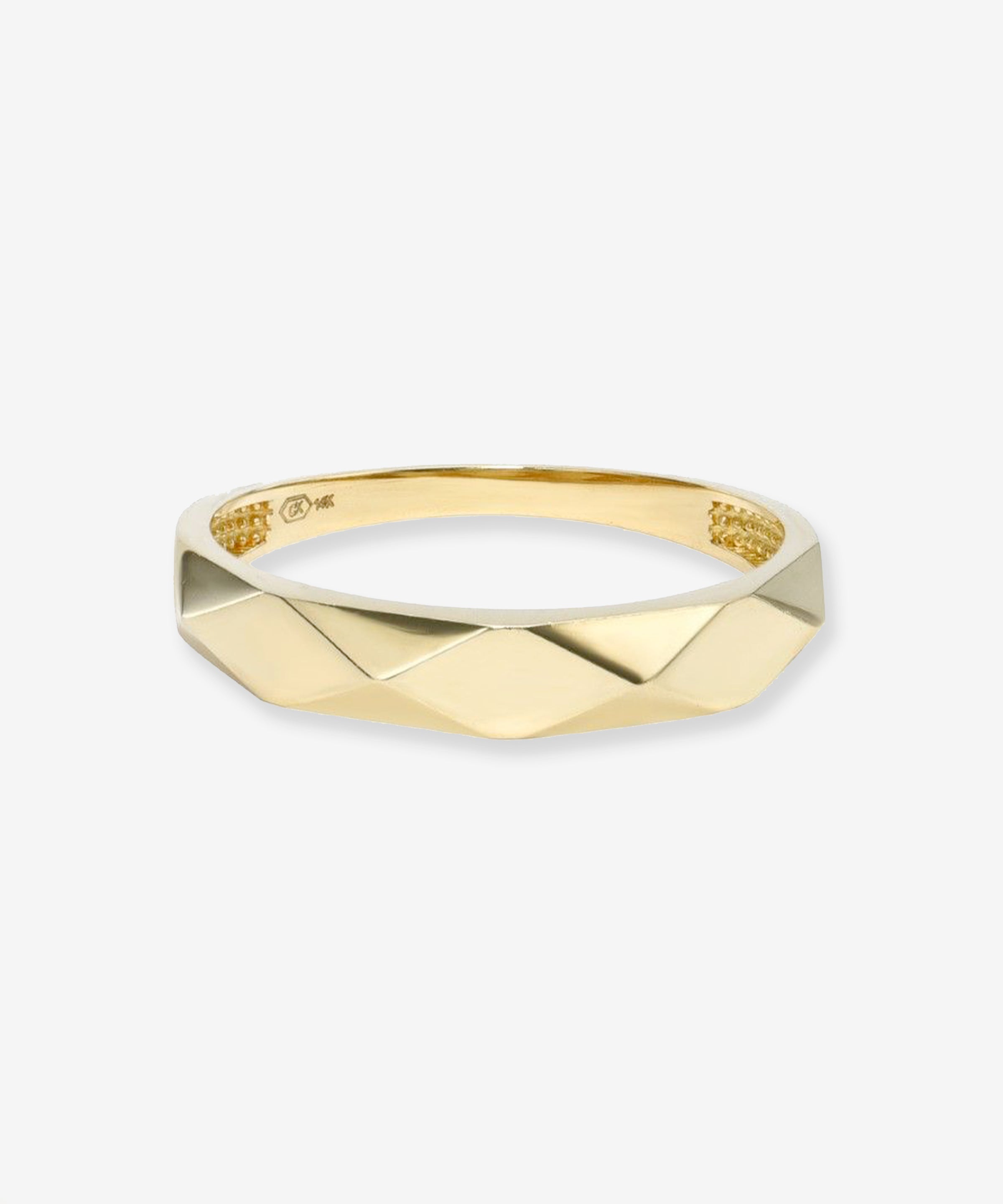 14K Gold Disco Ring Zoe Lev Jewelry