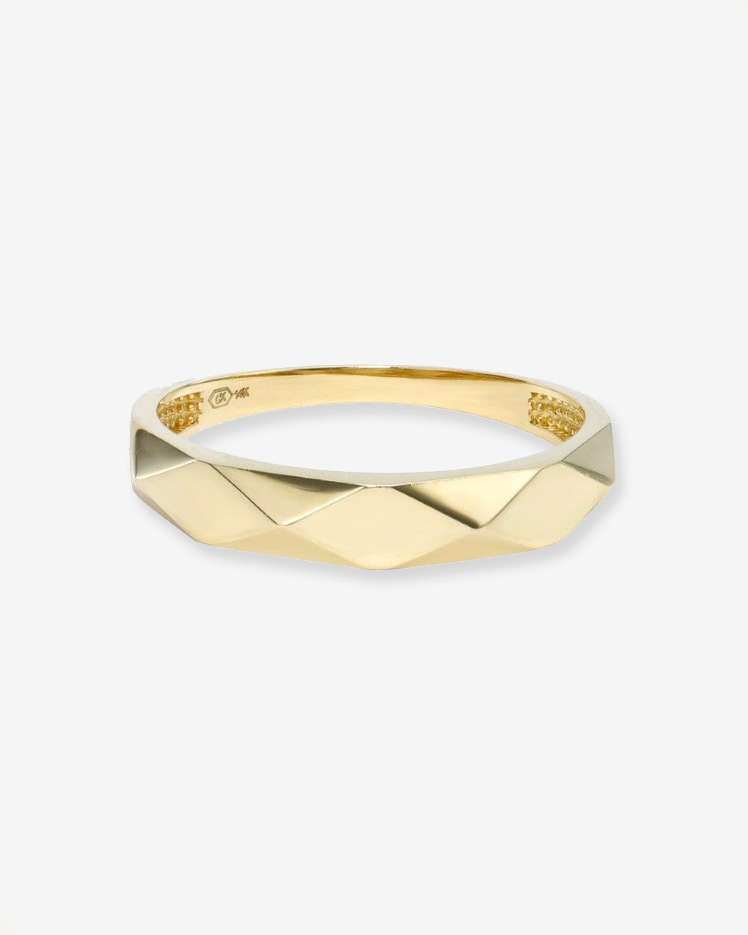 14K Gold Disco Ring Zoe Lev Jewelry