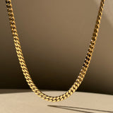 14K Gold Flat Curb Link Necklace Chains Zoe Lev Jewelry