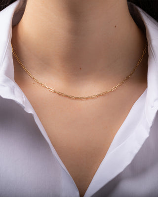 14k Gold Open Link Chain Necklace