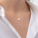 14K Gold Puzzle Piece Necklace Zoe Lev Jewelry