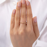 14k Gold 2mm Bead Ring Zoe Lev Jewelry